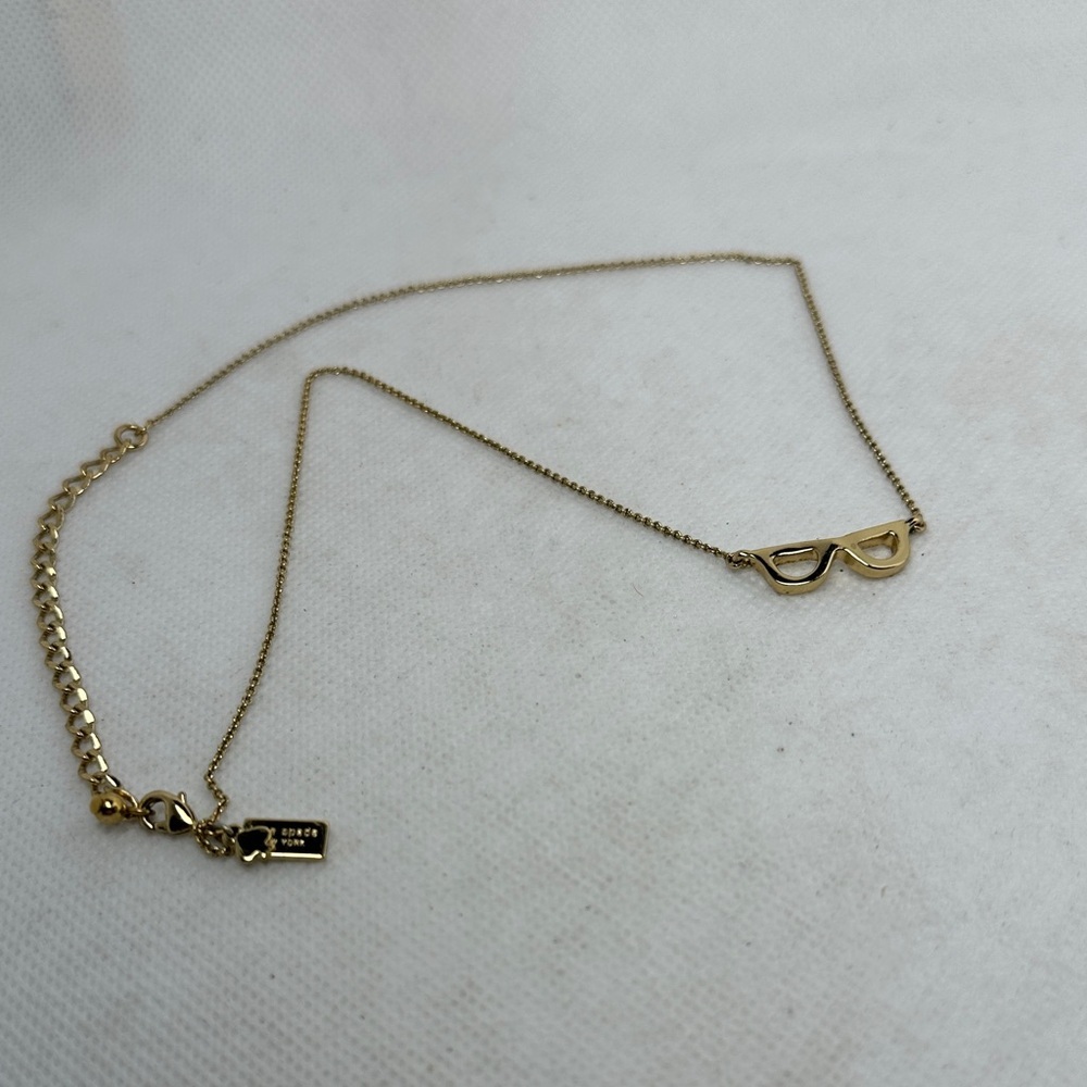 Kate Spade Gold Tone Glasses Charm Necklace – 16” with 3” Extender - Picture 4 of 5